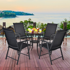 Set of 4 Folding Garden Chairs by Costway