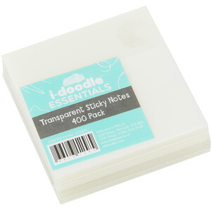 Pack of 20 Transparent Sticky Notes - Transparent