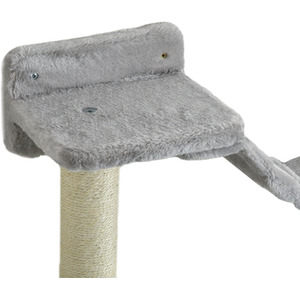 PawHut 4 Piece Wall Mounted Cat Shelves - Grey by PawHut