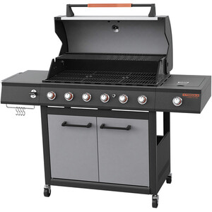 Texas Stardom 6 Burner BBQ - Grey and Black