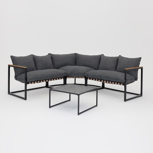 Beatrix Corner Sofa Set - Grey by Outdoor Essentials