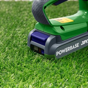 Powerbase Cordless Pole Hedge Trimmer 20V - Green / 51cm by Powerbase