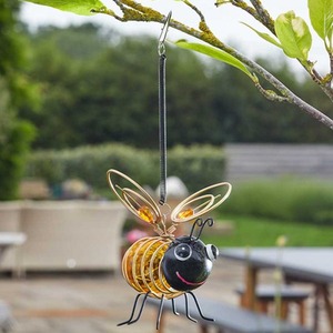 Hanging Solar Bug Garden Lights - Yellow & Black by Garden Mile