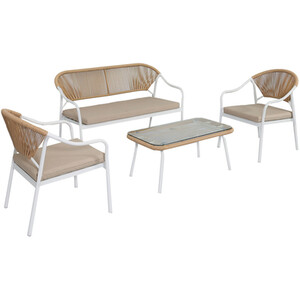 Lillian Sofa Set - Neutral and White by Outdoor Essentials