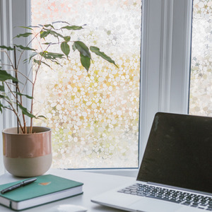 dc fix Hope premium static cling vinyl window privacy film - WHITE by d-c-fix