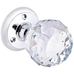 Crystal Faceted Mortice Door Knob - Chrome Plated by Hiatt