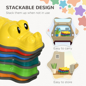 ZONEKIZ Crocodile Designed Balance Stones with Anti Slip Edge - Blue / 9cm by ZONEKIZ