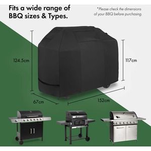 Medium BBQ Cover - Black by VonHaus