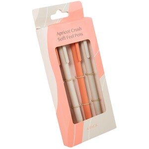 Pack of 4 Apricot Crush Soft Feel Pens