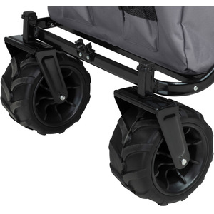 Foldable Garden Trolley with Wide Tyres - Grey by tectake