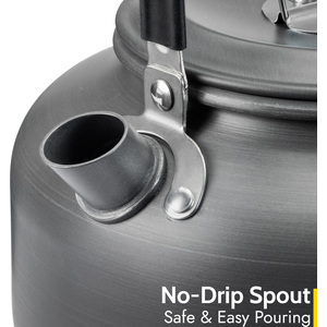 Lightweight Camping Kettle - Black / 14.5cm by Trail