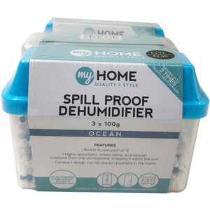 Pack of 3 Spill Proof Dehumidifiers Ocean - Blue by My Home