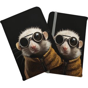 Realistic Doormouse with Glasses Passport Cover - White by Warren Reed - Designer