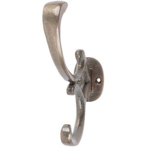 30x130mm Ornamental Hat Coat Hook - Raw by Hammer and Tongs