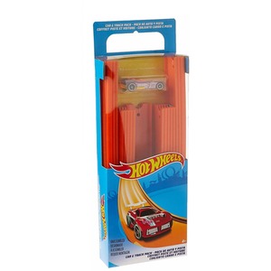 Mattel Hot Wheels Track Builder Straight Track with Car - Multi-Coloured by Hot Wheels