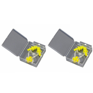 Set of 2 Waterproof Ear Plugs and Nose Clips - Yellow