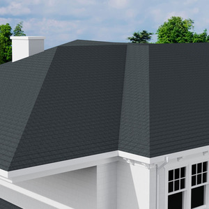 Set of 18 Asphalt Roofing Shingles - Black by lifeideas