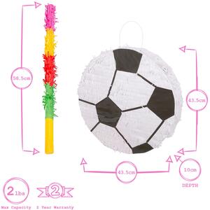 Football Pinata Set with Stick Blindfold - Pink by Fax Potato
