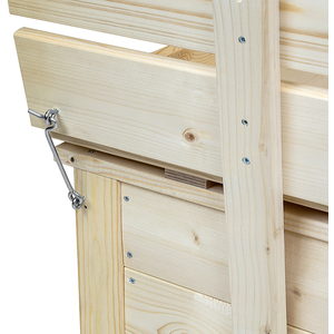 Kids Children's Square FSC Wood Sand Pit With Seat Benches - Brown by Charles Bentley