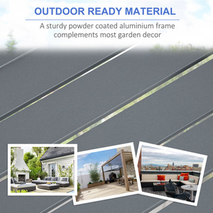 Outsunny 6pcs Aluminium Garden Furniture Set with Fire Pit Table - Grey by Outsunny