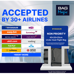 RyanAir Approved Cabin Holdall on Wheels - 20L - Grey by Bordlite