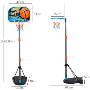 HOMCOM Kids Basketball Stand - Black by HOMCOM