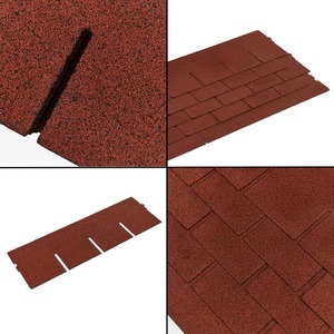 Premium Bitumen Roof Shingles for Sheds, Gazebos, and Outdoor Buildings 20 Pcs - Red by NOVECRAFTO