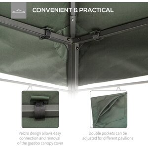 Outsunny Patio Gazebo Tent Cover Replacement by Outsunny
