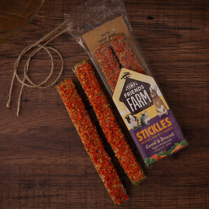 Pack of 2 Supreme Stickle Treats - Carrot / Broccoli by Tiny Friends