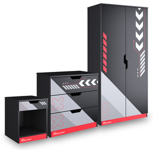 X Rocker Octane Furniture Set - Black / Red by X Rocker