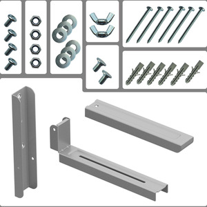 Microwave Wall Mounts - Silver by AVF