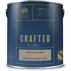 Crown Crafted Luxurious Flatt Matt Paint - Potted History by Crown Paints
