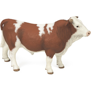 PAPO Farmyard Friends Simmental Bull Toy Figure - Brown by PAPO