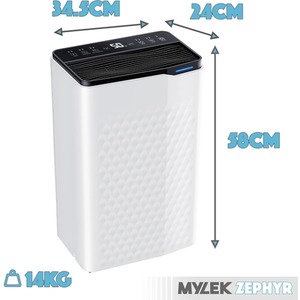Digital Dehumidifier 16L With Humidity Display - White by Mylek