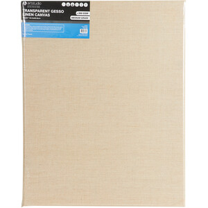 Transparent Primed Linen Canvas - Brown / 16 x 20inch by artstudio