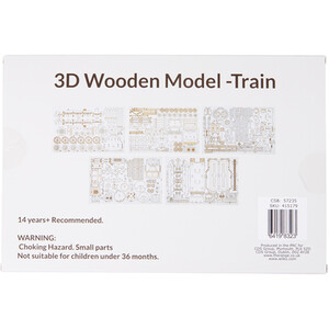 3D Wooden Model Train - Natural