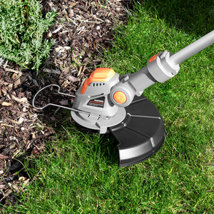 Cordless Grass Strimmer 20V 1hr Charge 30 Grass Cutting Attachments 2 Batteries - Grey by Terratek