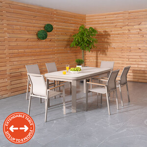 Charlotte Extension Dining Table Set - Beige by Malay