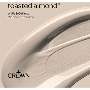 Crown Walls and Ceilings Mid Sheen Emulsion - Toasted Almond / 5l by Crown Paints