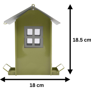 Beach Hut Bird Seed Feeder - Green by Garden Mile