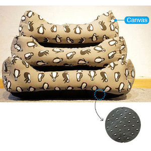 Fabric CAT Bed Penguins Pattern Grey by Bristar