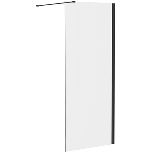 Black Walkin Shower Enclosure Easy Clean Clear Glass Shower Screen