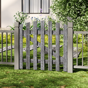 Solid Wood Garden Gate with Z-Shaped Structure by Livingandhome
