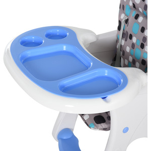 2-in-1 Convertible Baby High Chair Booster Seat - Blue by HOMCOM