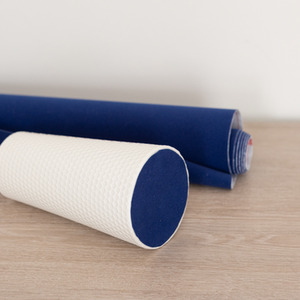 dc fix Felt Velour Navy Blue Self Adhesive Vinyl Wrap - blue by d-c-fix
