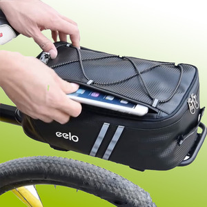 Eelo Bike Pannier Bag for Bicycle Rack - Waterproof, 7L - Black by eelo