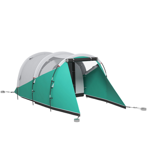 Outsunny 2 Room Camping Tent for 4-5 Man, 3000mm Waterproof, Green - Green by Outsunny