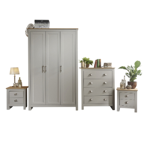 Lancaster Four Piece Bedroom Set - Grey by GFW