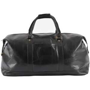 Extra Large Leather Travel Holdall 2081 - Black/vt by Ashwood Leather