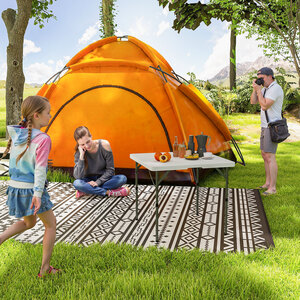 Outsunny 3ft Folding Camping Table - White by Outsunny